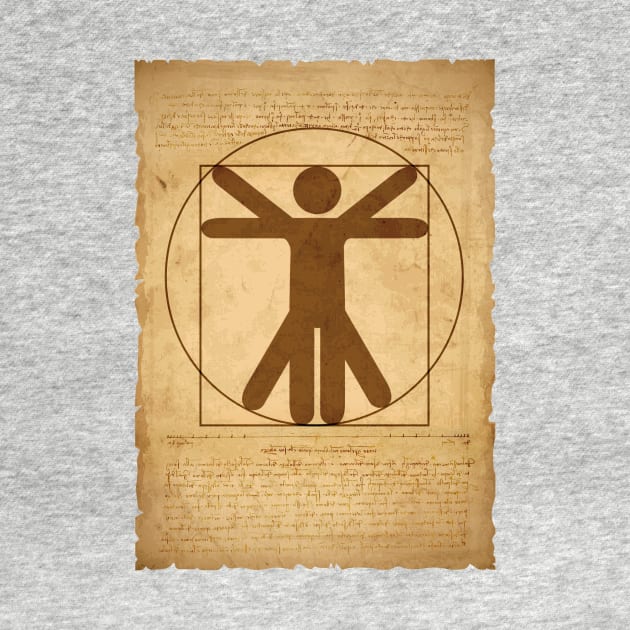 Vitruvian Stickman by Printadorable